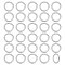 30Pcs 304 Stainless Steel Linking Rings, Textured, Round Ring, Stainless Steel Color, 15x0.8mm, Inner Diameter: 11mm