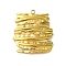 Ion Plating(IP) 304 Stainless Steel Pendants, Irregular Rectangle Charm, Real 18K Gold Plated, 31x26.5x3mm, Hole: 1.8mm