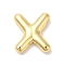 Rack Plating Brass Pendants, Balloon Letter Charm, for Personalized Name Necklaces Making, Long-Lasting Plated, Lead Free & Cadmium Free, Real 18K Gold Plated, Letter X, 22x19x5mm, hole: 2.5x2mm