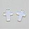 Opalite Pendants, Cross, 18x13x3~4mm, Hole: 1mm