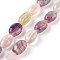 Natural Fluorite Beads Strands, Oval, 15~17x10~11x6.5~9mm, Hole: 1.5mm, about 25pcs/strand, 15.66 inch(39.8cm)