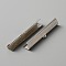 Iron Ribbon Ends, Rectangle, Platinum, 7.5x45x7mm, Hole: 3x1mm