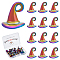 Rainbow Color Alloy Pendants, Cadmium Free & Lead Free, Witch Hat, 11x11x11mm, Half Hole: 3mm, 30pcs/box