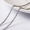 Tarnish Resistant 304 Stainless Steel Rolo Chains, Belcher Chains, Unwelded, with Spool, Stainless Steel Color, 2x0.8mm, about 65.61 Feet(20m)/roll