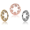 Zinc Alloy Candle Lids, Candle Toppers, Jar Candle Accessories, with Snowflake Pattern, Flat Round, Mixed Color, 81.5x10mm, Inner Diameter: 68mm, 3 colors, 1pc/color, 3pcs/set