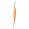 Iron Crochet Hooks, with Silicone Handle, Orange, 165x13.5x10mm