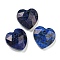 Dyed Natural Lapis Lazuli Faceted Heart Charms, 13x13x6mm, Hole: 1mm