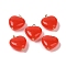 Acrylic Pendants, Imitation Gemstone, with Brass Loops, Heart, Red, 19.5x15.5x7mm, Hole: 2mm