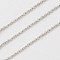 Tarnish Resistant 304 Stainless Steel Cable Chains, Soldered, Flat Oval, Stainless Steel Color, 1.5x1.2mm