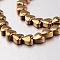 Electroplate Non-magnetic Synthetic Hematite Bead Strands, Heart, Golden Plated, 6x6x3mm, Hole: 1mm, about 71pcs/strand, 15.7 inch