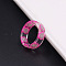 Transparent Resin Finger Rings, Pitaya, Deep Pink, Inner Diameter: 16mm