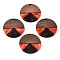 Resin & Walnut Wood Pendants, Flat Round, Coconut Brown, 38x3mm, Hole: 2mm