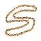 Ion Plating(IP) 304 Stainless Steel Chain Necklaces, Jewely for Unisex, Oval, Real 18K Gold Plated, 19.88 inch(50.5cm)