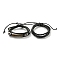 Braided PU Leather & Waxed Cords Triple Layer Multi-strand Bracelets, Alloy Links Bracelets, Mixed Shapes, Inner Diameter: 2-1/4~3-3/4 inch(5.7~9.5cm)