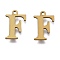 PVD Vacuum Plating  304 Stainless Steel Charms, Laser Cut, Alphabet, Antique Bronze, Letter.F, 12.5x8x0.7mm, Hole: 1mm