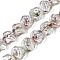 Handmade Lampwork Beads Strands, Rose, WhiteSmoke, 10.5x12x7~7.5mm, Hole: 0.9mm, about 50pcs/strand, 20.63''(52.4cm)