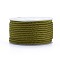 Polyester Braided Cord, Dark Green, 3mm, about 12.02~13.12 yards(11~12m)/roll