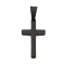 Ion Plating(IP) 304 Stainless Steel Pendants, Cross, Black, 28x15.5x1.9mm, Hole: 8x5mm
