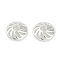 Brass Bead Caps, Cadmium Free & Nickel Free & Lead Free, Flat Round, 925 Sterling Silver Plated, 8x2mm, Hole: 1.6mm