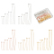 BENECREAT 200Pcs 20 Styles Real 18K Gold Plated Ball Head Pins, 20mm 25mm 30mm 50mm Brass Head Pins for Earring Bracelet DIY Jewelry Making, 5 Colors, Pin: 24 Gauge