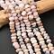 Natural Pink Opal Beads Strands, Nuggets, 8~12x6~9mm, Hole: 1mm, about 63pcs/strand, 15.7 inch(40cm)