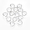 Tarnish Resistant 304 Stainless Steel Jump Rings, Open Jump Rings, Stainless Steel Color, 9x1.2mm, Inner Diameter: 7mm