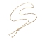Brass Slider Necklace Makings, with Paperclip Chains and Slider Beads, Real 18K Gold Plated, 24.02 inch(61cm)