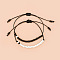 Personalized black and white rice bead wax thread woven bracelet jewelry