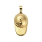304 Stainless Steel Pendants, Hat Charm, Ion Plating(IP), Golden, 37.5x21.5x12mm, Hole: 9x4.5mm