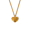 Stainless Steel Pendant Fashion Necklaces for Women Daily Wear, Golden, Heart, 17.72 inch(45cm)