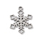 Christmas 201 Stainless Steel Pendants, Snowflake Charm, Laser Cut, Anti-Tarnish, Stainless Steel Color, 18x14x1mm, Hole: 1.5mm