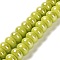 Porcelain Rondelle Beads, Yellow Green, 8.5x5.5mm, Hole: 1.8mm, about 55pcs/strand, 28~30cm