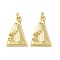 Brass Pendants, Long-Lasting Plated, Lead Free & Cadmium Free, Pyramid Charm, Real 18K Gold Plated, 29.5x20x3mm, Hole: 4.5x3.5mm