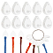 OLYCRAFT 50Pcs Clear Acrylic Bobbins with Hinged Ring Teardrop Acrylic Bobbins Cross Stitch Tread Bobbins Sewing Thread Winding Thread Bobbins Organizers for Sewing Storage DIY Crafts