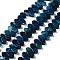 Natural Agate Beads Strands, Dyed & Heated, Top Drilled, Teardrop, Prussian Blue, 8x5x3mm, Hole: 0.8~1mm, about 52~55pcs/strand, 7.48~7.87 inch(19~20cm)