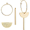 BENECREAT 7 Sets DIY Earring Making Kit Moon Micro Pave Cubic Zirconia Charms, Huggie Hoop Earring with Star Cross Brass Pendants, Jump Ring for DIY Earring Making