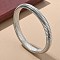 Electrophoresis Iron Bangles for Women, Platinum, 3/8 inch(1cm), Inner Diameter: 2-5/8 inch(6.55cm)