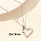 Stainless Steel Heart-shaped Necklace Jewelry DIY Accessories,PVD Vacuum Plating, Stainless Steel Color, 15.75 inch(40cm)
