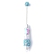 Iron Beadable Pen, Ball-Point Pen, with Polymer Clay Rhinestone & Plastic, for DIY Personalized Pen with Jewelry Beads, Platinum, Aquamarine, 151x18.5mm