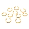 Moon & Sun Golden Enamel Cuff Rings for Women, Brass Micro Pave Clear Cubic Zirconia Open Rings, Mixed Color, US Size 7 3/4(17.9mm), 4mm