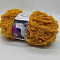Polyester & Nylon Yarn, Imitation Fur Mink Wool Chunky Yarn, for DIY Knitting Soft Coat Scarf, Goldenrod, 13mm, about 32.81 Yards(30m)/Skein