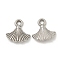 Non-Tarnish 304 Stainless Steel Pendants, Ginkgo Leaf Charm, Stainless Steel Color, 16x15.5x3mm, Hole: 2.1mm