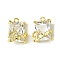 Valentine's Day Brass with Cubic Zirconia Pendants, Love, Word, 13x11x6.5mm, Hole: 1.4mm