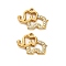 304 Stainless Steel Rhinestone Pendant, Ion Plating(IP), Elephant Charms, Real 18K Gold Plated, 14x18.5x2.5mm, Hole: 1.2mm