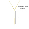 Alloy V-Shaped Tassel Necklaces, Versatile and Elegant Jewelry for Daily Wear, Golden, 17.72 inch(45cm)