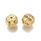 Brass Beads, Nickel Free, Rondelle, Real 18K Gold Plated, 10x8mm, Hole: 1.4mm