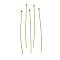 Brass Ball Head Pins, Lead Free & Cadmium Free, Real 24K Gold Plated, 40x0.7mm, Head: 1.5mm