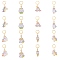 Alloy Enamel Unicorn Theme Pendant Locking Stitch Markers, 304 Stainless Steel Clasp Stitch Marker, Golden, 3.4~4.1cm, 8 style, 2pcs/style, 16pcs/set