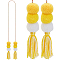 Polyester Tassel Pendant Decoration, Yellow, 255mm