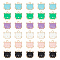 48Pcs 6 Colors Eco-Friendly Zinc Alloy  Pendants, with Enamel, Cat Shape, Cadmium Free & Nickel Free & Lead Free, Mixed Color, 15x13x3mm, Hole: 2mm, 8pcs/color